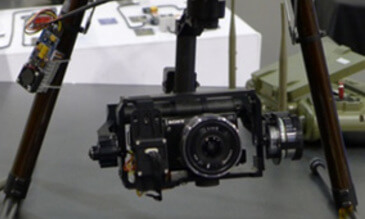 DJI showcases its Zen-muse at the National Association of Broadcasters event in Las Vegas
