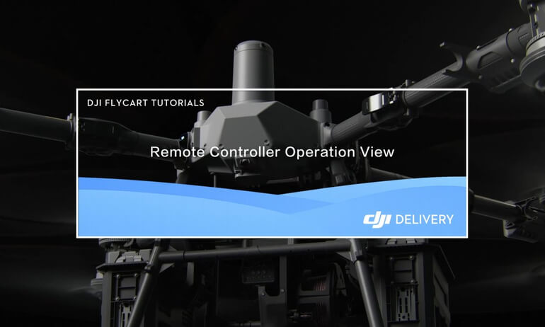 DJI FlyCart 100 | Remote Controller Operation View