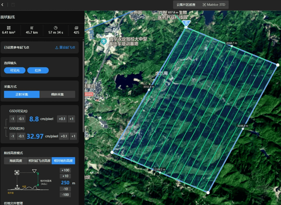 无人机对山林开展自动巡查