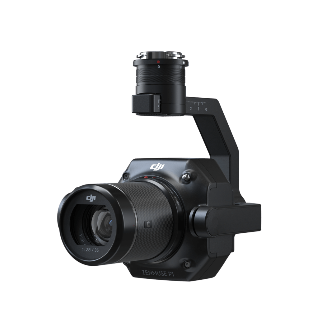 C&acirc;mera Zenmuse P1 com lente acoplada