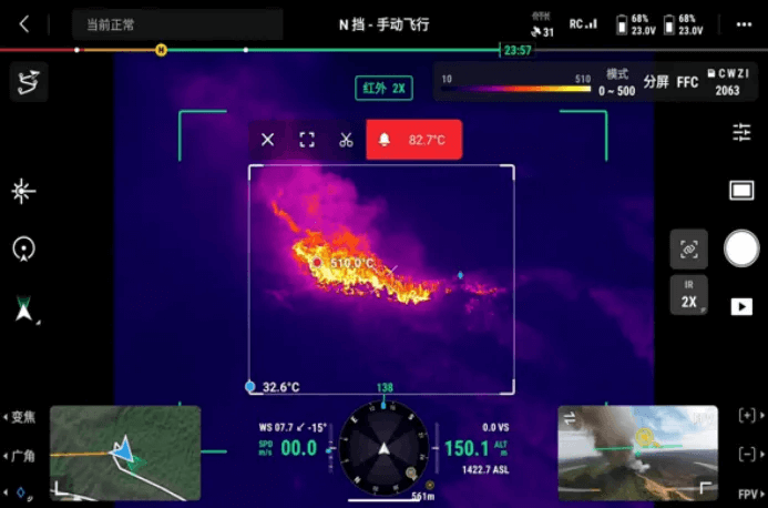 使用红外热成像进行火情监测