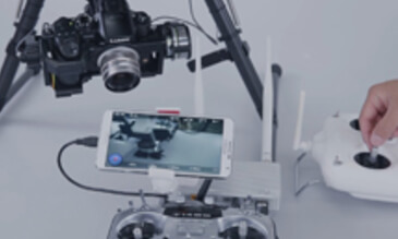 Connecting the DJI Lightbridge and Non-HD Gimbal HD Signal Output