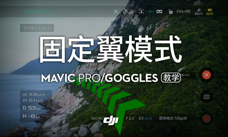 DJI Goggles/Mavic Pro运用视频——固定翼模式