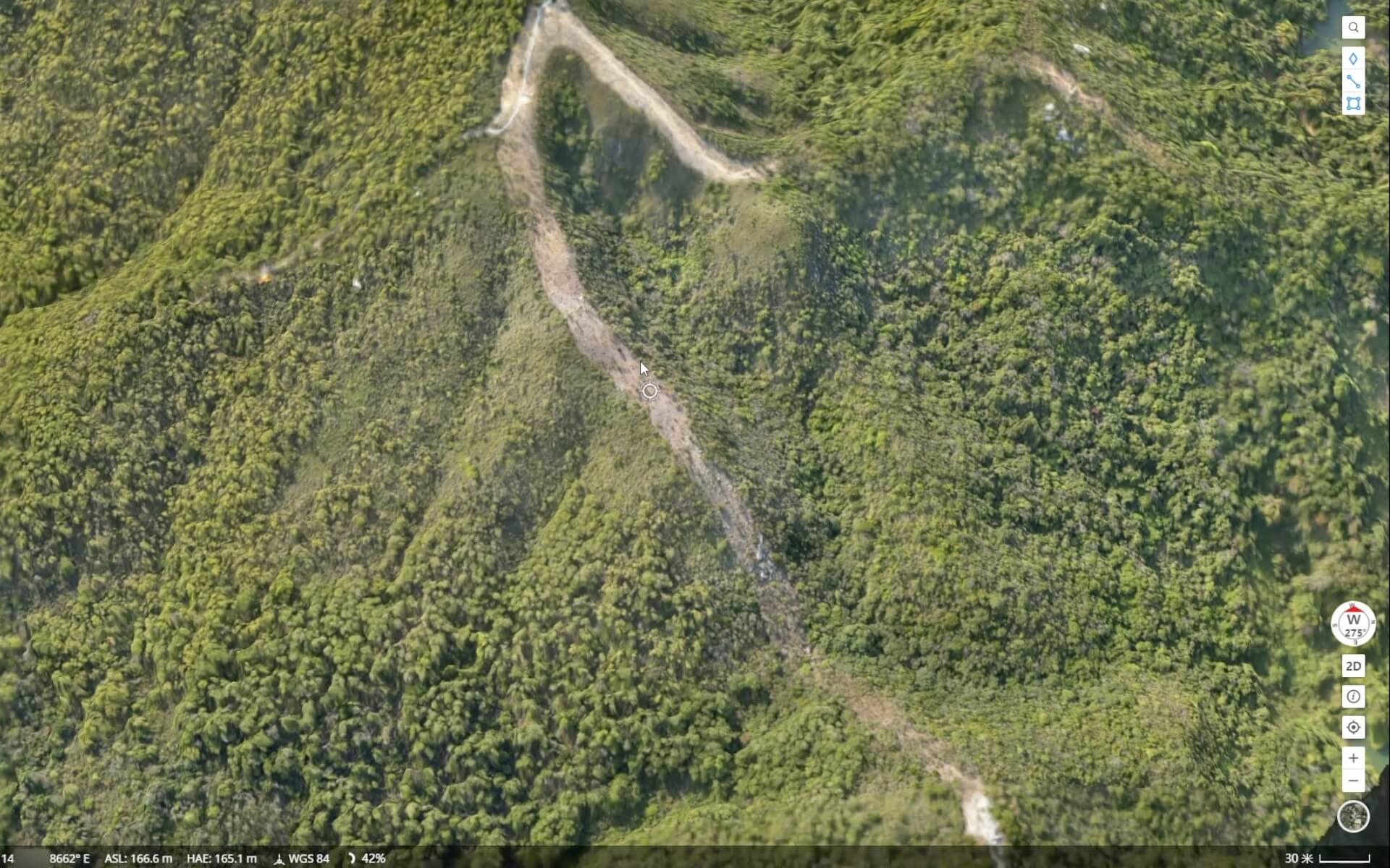 DJI FlightHub 2 üzerinde saha ve arazi görünümü