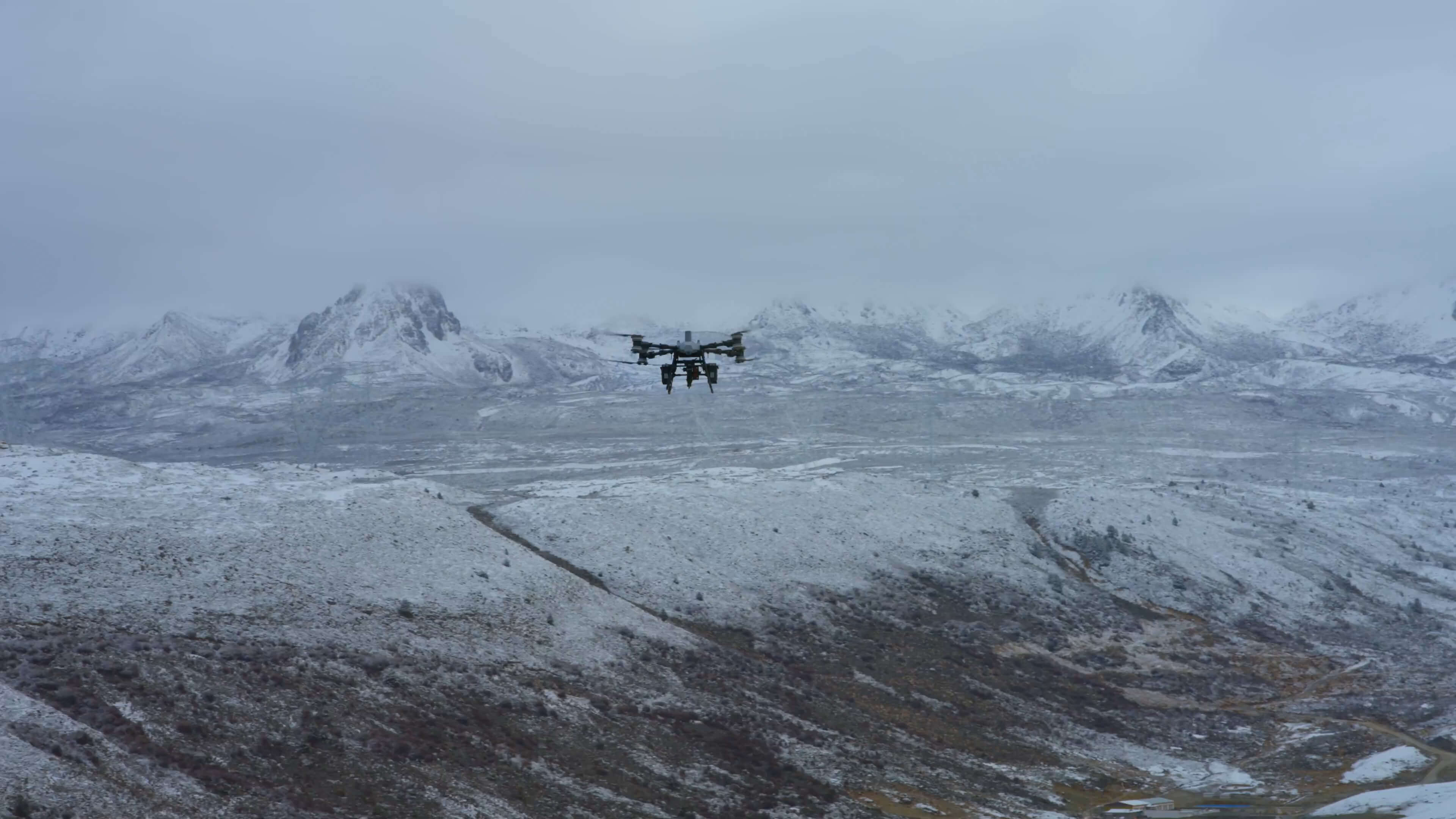 DJI FlyCart 100 voando sobre a paisagem