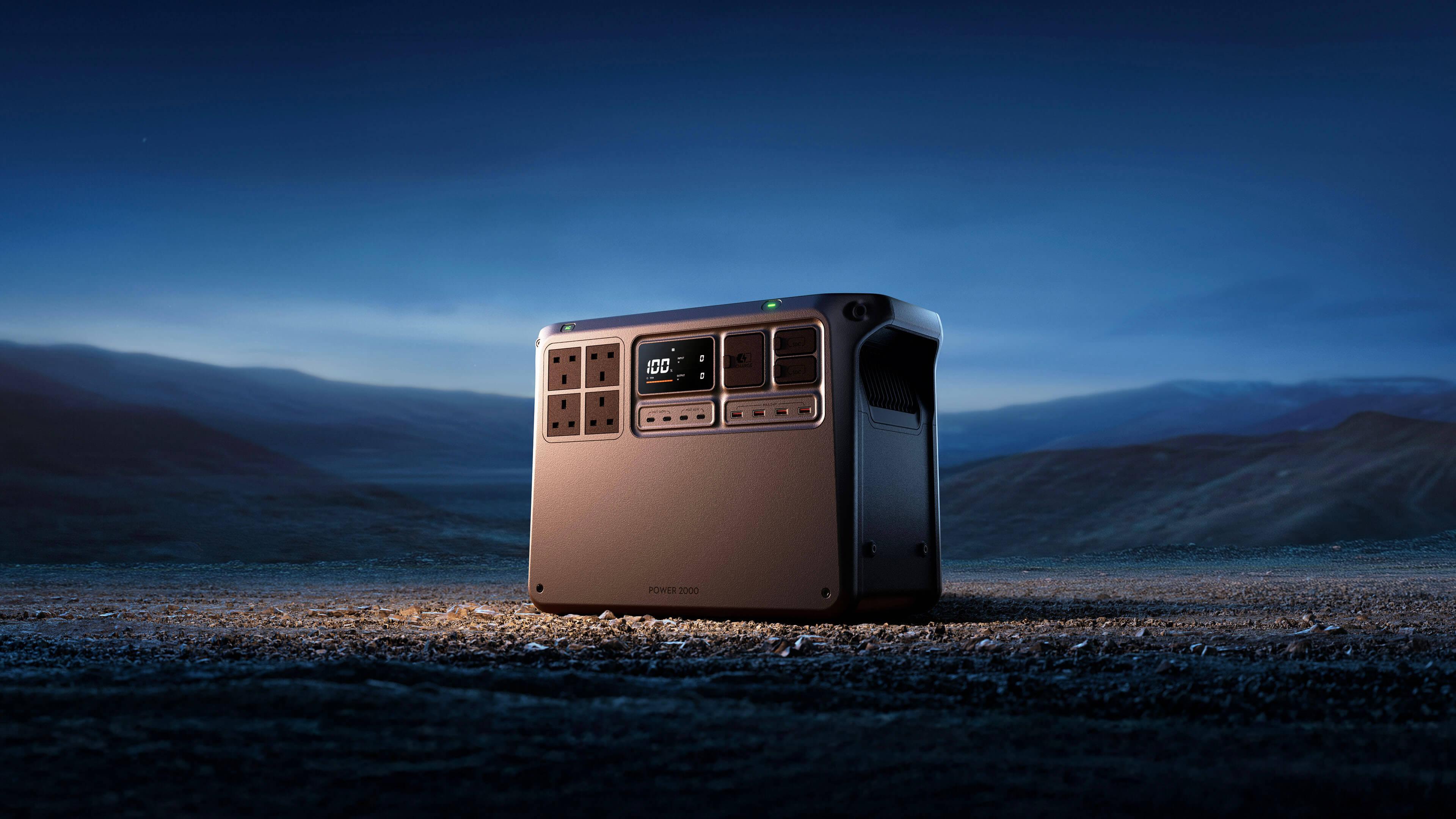 DJI Power 2000 Portable Power Station, 2048Wh LFP Battery, Compact Size, 3000W Stable Output, 0-80% Recharge in 55 Mins, Electric Generator for Home, Camping & RVs, Off-Grid 2