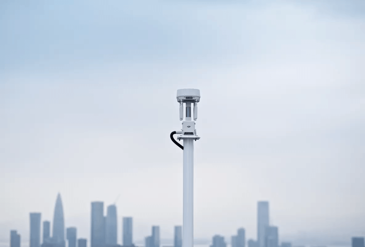 DJI O4 Ground Station installed at an elevated location