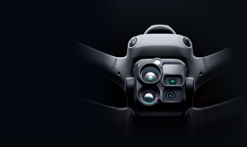 Detail van het camerasysteem van de DJI Matrice 5TD