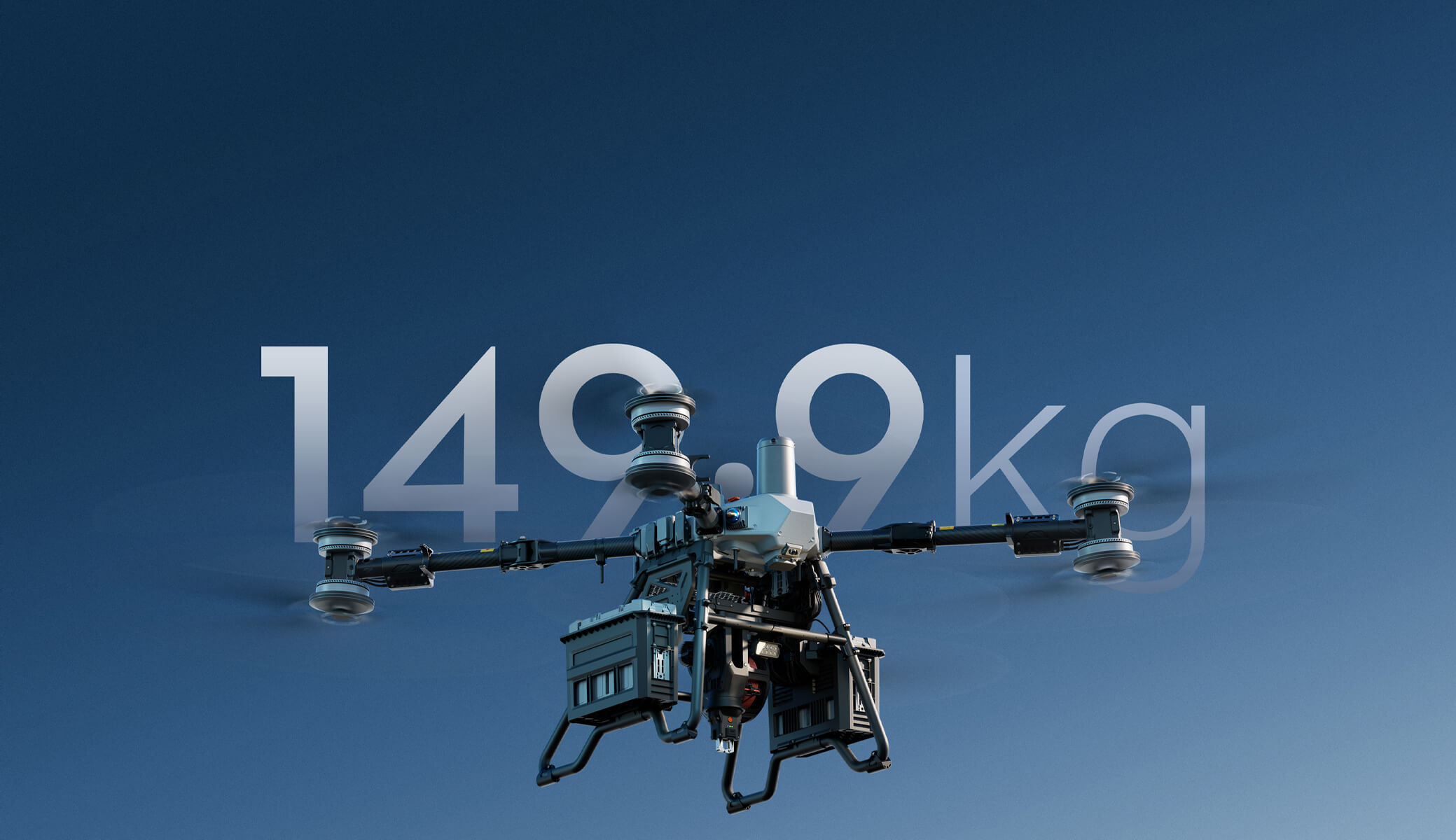 DJI FlyCart 100 em voo carregado