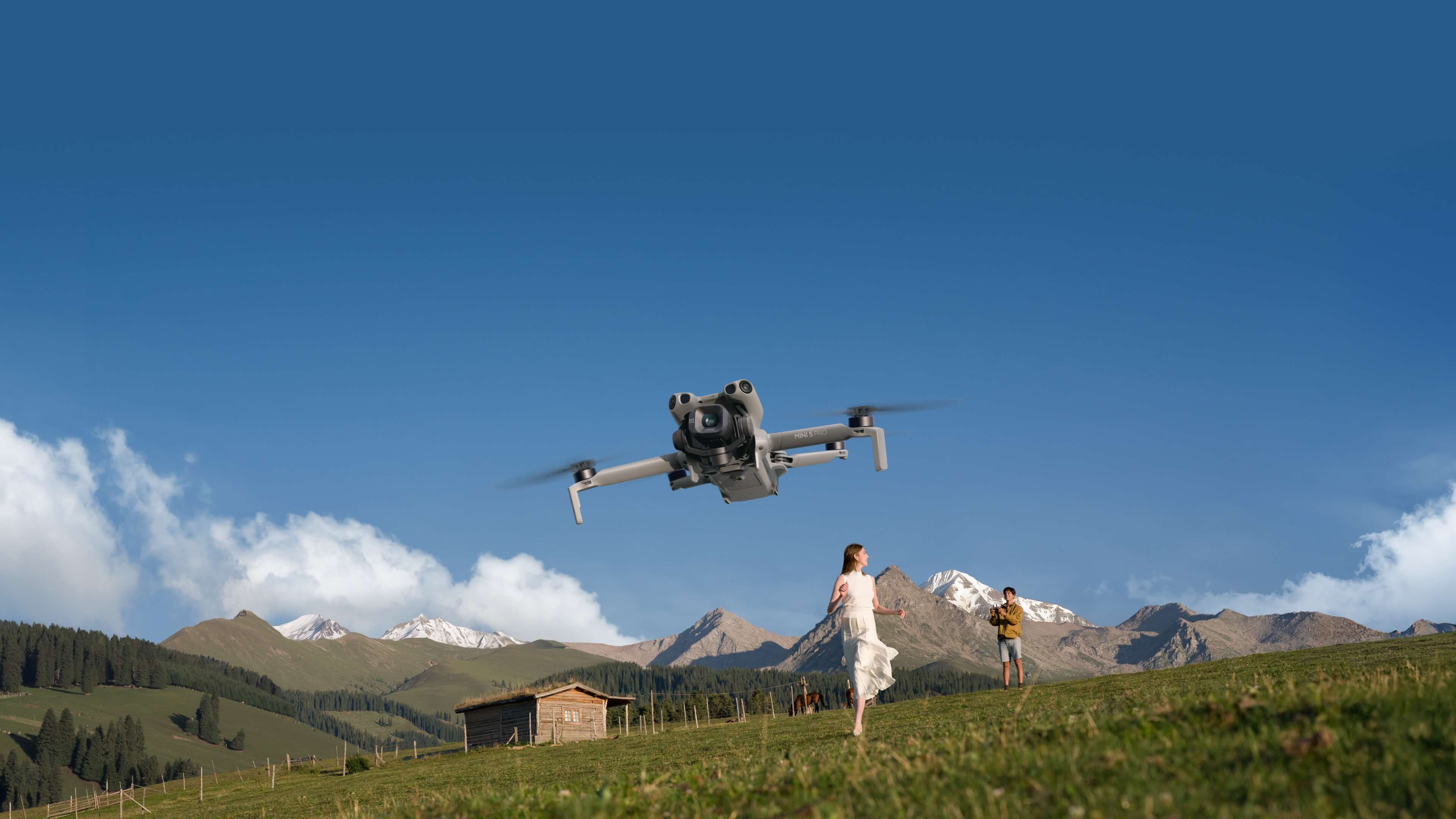 Filmagem vertical DJI Mini 5 Pro