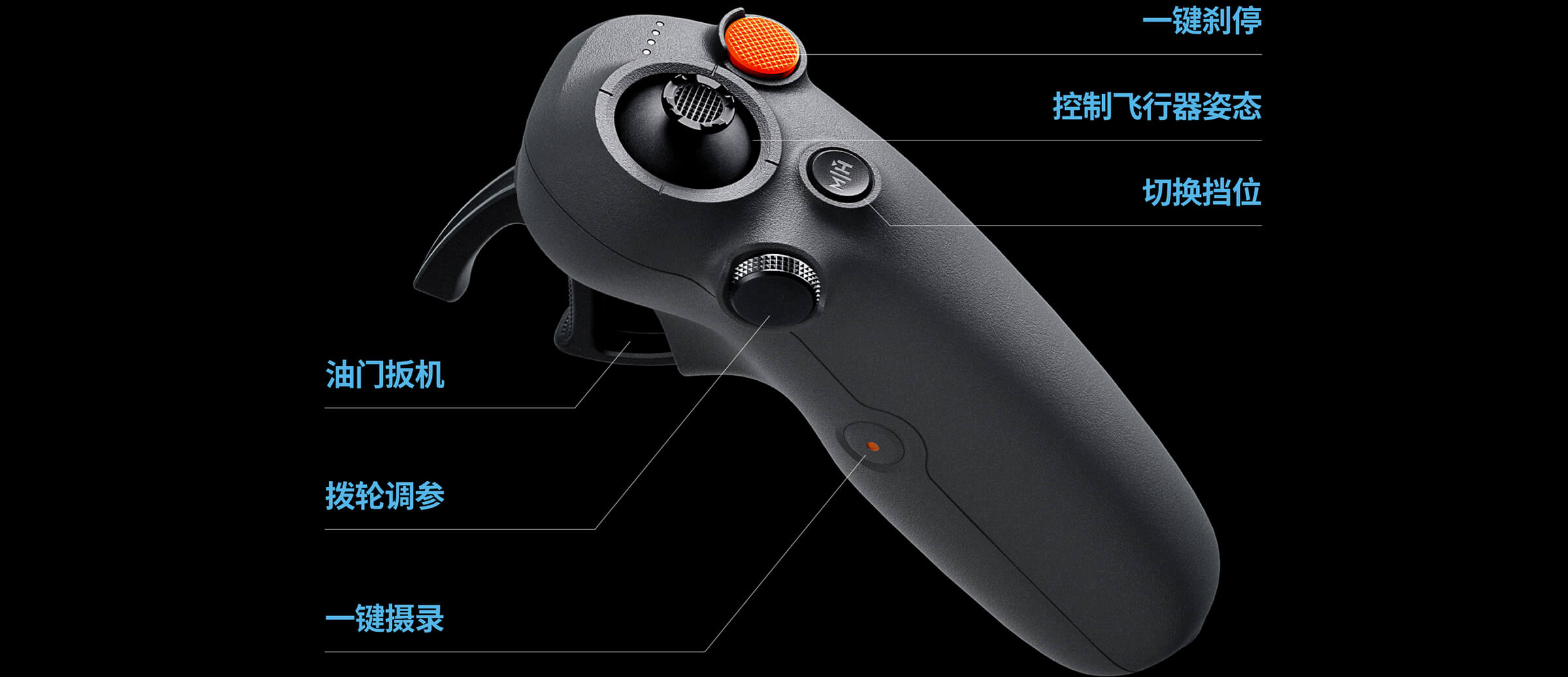 DJI 穿越摇杆 3 - 体感操控，一键花飞 - DJI 大疆创新